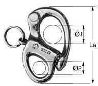 Bootsluiting Wichard HR Snap Shackle Stainless Steel AISI630 with Fixed Eye 13 mm-21 mm Bootsluiting - 1