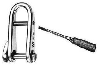 Bootsluiting Wichard Key Pin Shackle Stainless Steel with Bar and HR Pin - 2