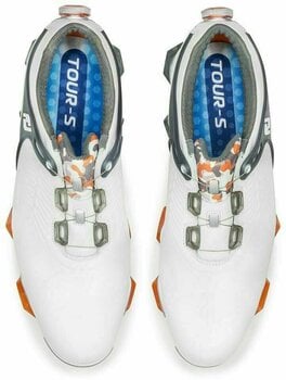 Pantofi de golf pentru bărbați Footjoy Tour-S BOA Mens Golf Shoes White/Dark Grey US 8 - 3