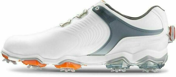Golfskor för herrar Footjoy Tour-S BOA Mens Golf Shoes White/Dark Grey US 10 - 3