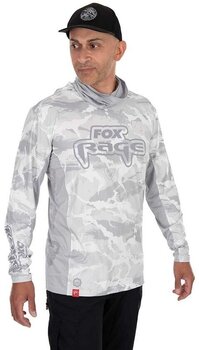 Tričko Fox Rage Tričko UV Hooded Top Light Camo S - 3