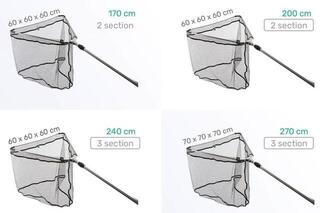 Merítő ZFISH ZFX Rubber Mesh 170 cm Kézi háló 2 rész - 2