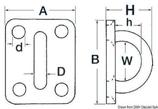 Boat Deck Fittings Osculati Plate SS - 2