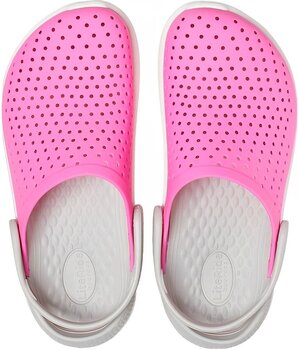 Seglarskor för barn Crocs LiteRide Clog Sandaler Electric Pink/White 33-34 - 4