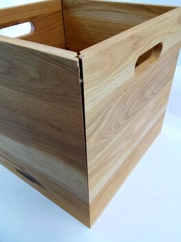 Vinyl Record Box Music Box Designs 12" Vinyl Record Storage Vinyl Record Box Oiled Oak (Damaged) - 3