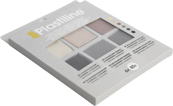 Professionelle Modelliermasse Plastiline Set Plasticine Sample Blocks Professionelle Modelliermasse 6 x 80 g - 2