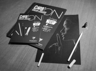 Skizzenbuch Clairefontaine Carbon Glued Pad Skizzenbuch 20 A3 120 g - 1