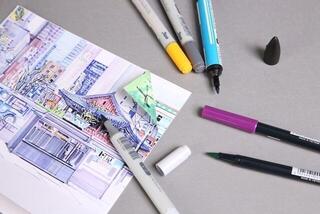 Schetsboek Clairefontaine Comic Book Layout Double Sided Paper Schetsboek 32 A6 220 g - 3