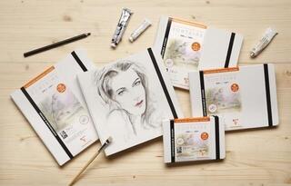 Sketchbook Clairefontaine Fontaine Hot-Pressed Hardbound Book + 8 Postcards Sketchbook A5 300 g - 1