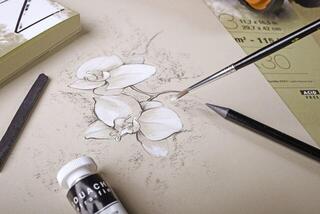 Szkicownik Clairefontaine Paint'On Glued Pad Szkicownik 30 A4 250 g - 1