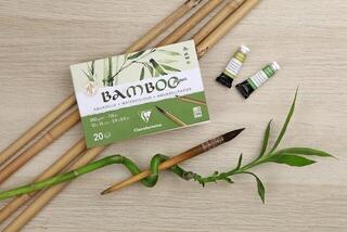 Livro de desenho Clairefontaine Bamboo Glued Pad On 1 Side Caderno de esboços A5 250 g - 2