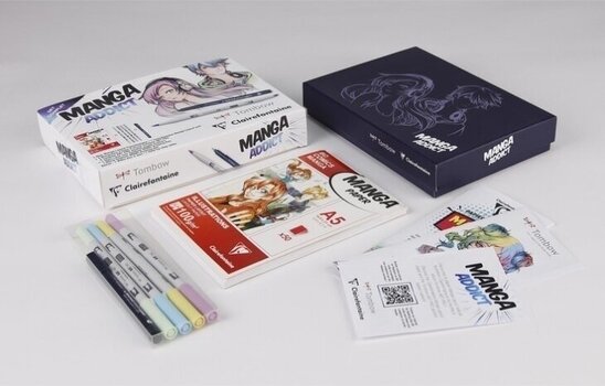 Sketchbook Clairefontaine Manga Addict Set A5 100 g Sketchbook - 7