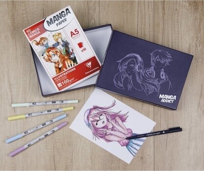 Skicár Clairefontaine Manga Addict Set A5 100 g Skicár - 9