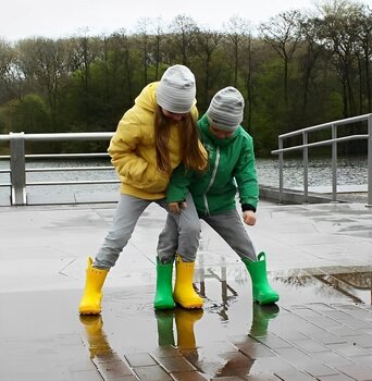Jachtařská obuv Crocs Kids' Handle It Rain Holínky Grass Green 24-25 - 7