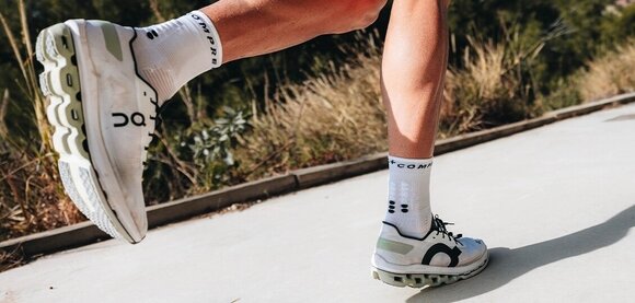 Løbestrømper Compressport Pro Marathon V2.0 White/Black Løbestrømper - 5