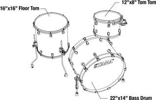 Drumkit Tama MA32CZS-FBK Starclassic Maple Flat Black Drumkit - 1