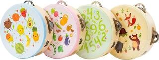 Fellbezogenes Tambourin Noicetone M D001-3 15x4,5cm Pink 5,9" Fellbezogenes Tambourin - 1