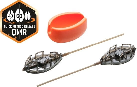 Ólom, Etetőkosár Mivardi Method Feeder Set QMR Grip + Mould XL 50 g-60 g Etető-Öntőforma - 2