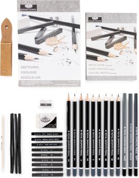 Graphitstiften Royal & Langnickel Sketching Large Window Tin Künstlerfarbstifte Set Graphite 51 pcs - 3