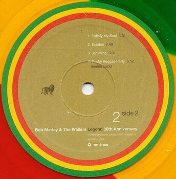 Vinyl Record Bob Marley & The Wailers - Legend (Anniversary Edition) (Red/Yellow/Green Coloured) (2 LP) - 6