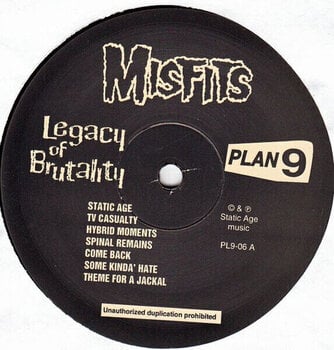 Vinyl Record Misfits - Legacy Of Brutality (Reissue) (LP) - 2