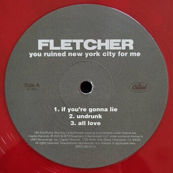 Schallplatte Fletcher - You Ruined New York City For Me (Red Coloured) (Reissue) (12" Vinyl) - 3