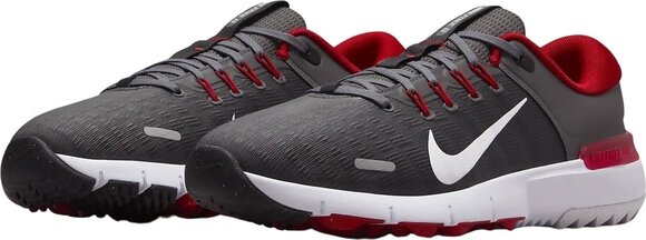 Men's golf shoes Nike Free Unisex Grey/University Red/Smoke Grey/White 42,5 Men's golf shoes - 5