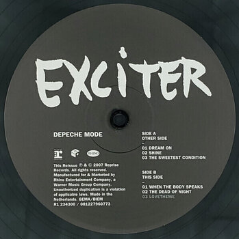 Vinyl Record Depeche Mode - Exciter (Reissue) (Remastered) ( 180 g) (LP) - 2