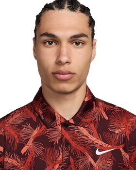 Rövid ujjú póló Nike Dri-Fit Tour Pine Print Dragon Red/White S Rövid ujjú póló - 3