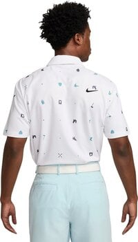 Poloshirt Nike Tour Icon Print White/Black M Poloshirt - 2