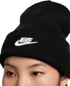 Sombrero de invierno Nike Peak Beanie 24 Black/White UNI - 4