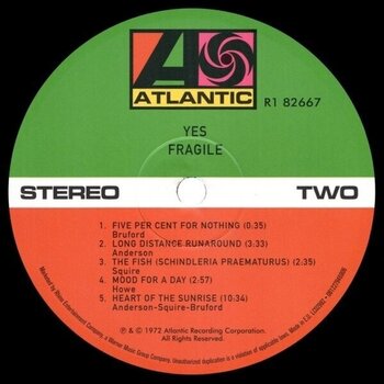 Vinyl Record Yes - Fragile (Reissue) (180 g) (LP) - 3