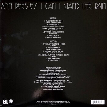 Vinyl Record Ann Peebles - I Can'T Stand The Rain (Reissue) (LP) - 4