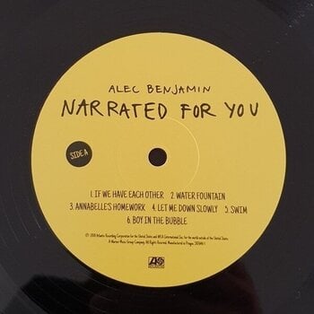 Vinyl Record Alec Benjamin - Narrated For You (LP) - 2