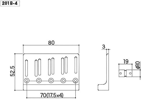 Puente para bajos Gotoh 201B-4 C Chrome Puente para bajos - 2