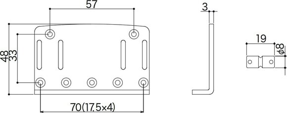 Basszusgitár húrláb Gotoh 203B-4 C Chrome Basszusgitár húrláb - 2