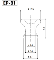 Stop-locks Gotoh EP-B1 B Stop-locks Black Chrome - 3