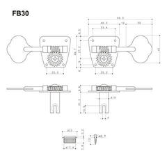 Štimer za bas gitaru Gotoh FB30-4 N Nickel Štimer za bas gitaru - 2