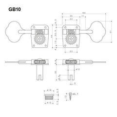 Štimer za bas gitaru Gotoh GB10-4 N Nickel Štimer za bas gitaru - 2