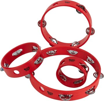 Percussioni Tamburelli Classici Noicetone D015-2 10x4,5cm Red 3,94" Percussioni Tamburelli Classici - 3