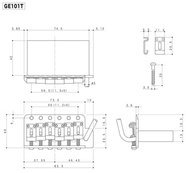 Tremolo Gotoh GE101T C Tremolo Chrome - 3