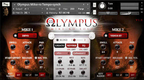 Bibliothèques de sons pour sampler Soundiron Olympus Mike-Ro Solo Tenor (Produit numérique) - 2