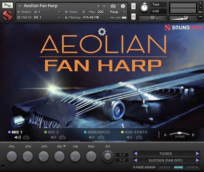 Bibliothèques de sons pour sampler Soundiron Aeolian Fan Harp (Produit numérique) - 2