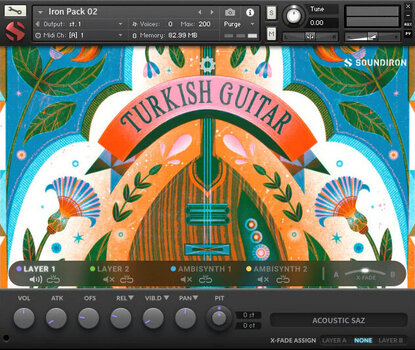 Zvočna knjižnica za sampler Soundiron Iron Pack 2 - Turkish Guitar (Digitalni izdelek) - 2