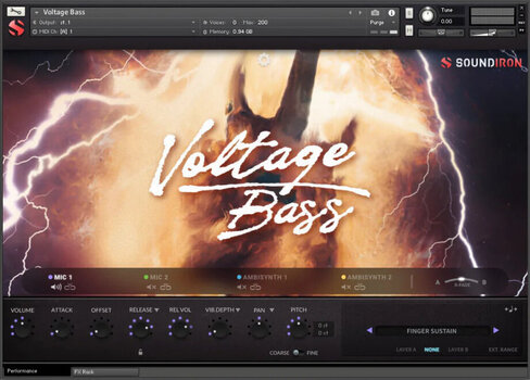 Zvočna knjižnica za sampler Soundiron Voltage Bass (Digitalni izdelek) - 2