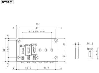 Gitárhíd Gotoh GTC101 C Chrome Gitárhíd - 1