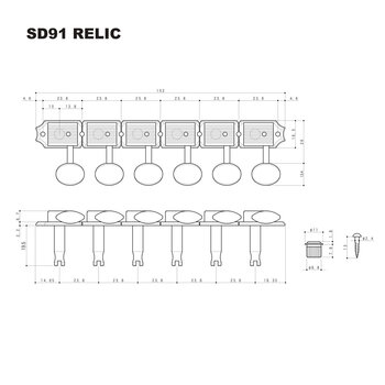 Gitár hangolókulcs Gotoh SD91 05M Aged Nickel Nickel Gitár hangolókulcs - 2