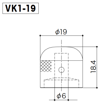 Κουμπί ελέγχου Gotoh VK1-19 C Chrome Κουμπί ελέγχου - 2