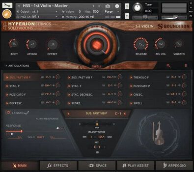 Audio datoteka za sampler Soundiron Hyperion Strings Solo Violins (Digitalni proizvod) - 2