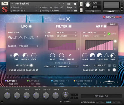 Muestra y biblioteca de sonidos Soundiron Iron Pack 9 - Fat Analog (Producto digital) - 4